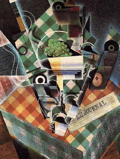 Juan Gris Still Life with Checked Tablecloth Spain oil painting art